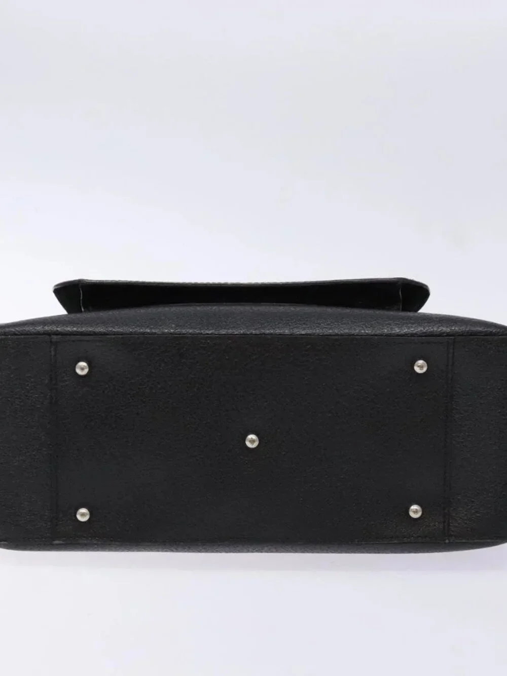 GUCCI Hand Bag Leather Black Silver 000 2058 0307 5 Auth